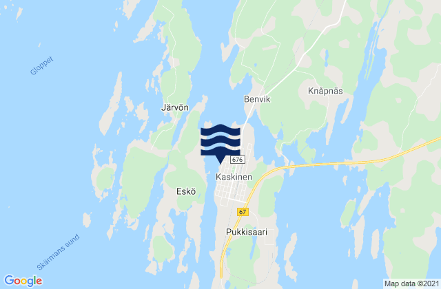 Mapa de mareas Kaskinen, Finland