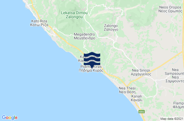 Mapa de mareas Kastrosikia, Greece