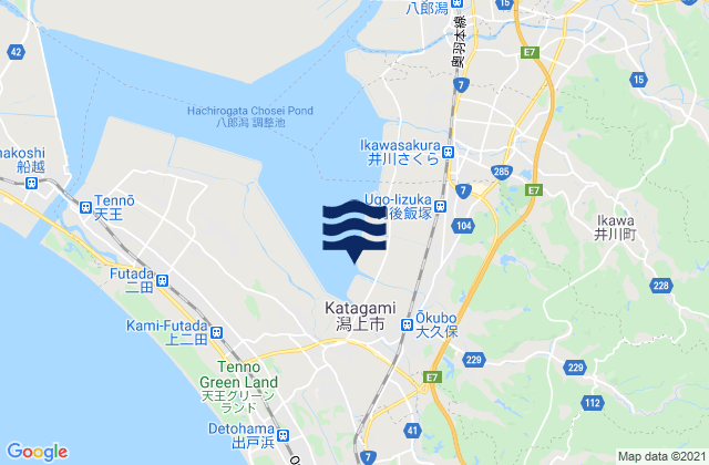 Mapa de mareas Katagami-shi, Japan