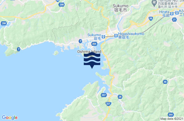 Mapa de mareas Katasima (Sukumo Wan), Japan