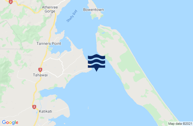 Mapa de mareas Katikati - Kauri Point, New Zealand
