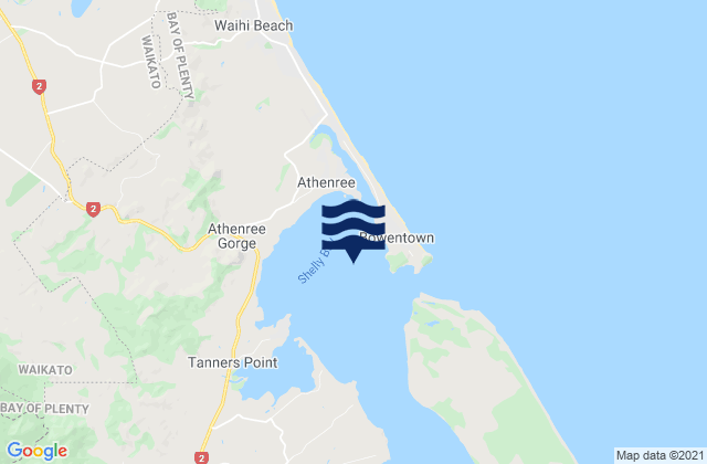 Mapa de mareas Katikati Harbour, New Zealand