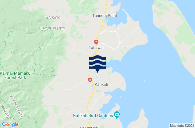 Mapa de mareas Katikati, New Zealand