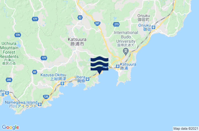 Mapa de mareas Katsuura-shi, Japan