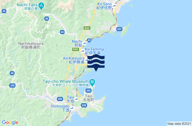 Mapa de mareas Katsuura Wan, Japan