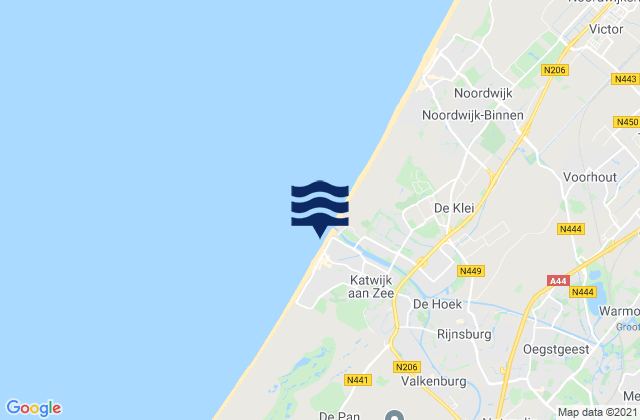 Mapa de mareas Katwijk aan Zee, Netherlands