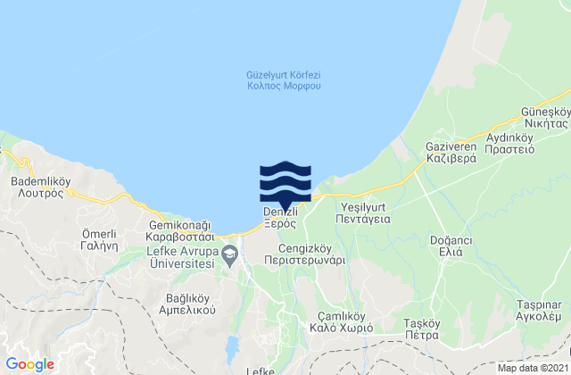 Mapa de mareas Katýdata, Cyprus