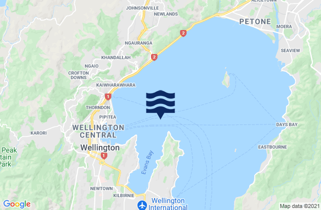 Mapa de mareas Kau Bay, New Zealand