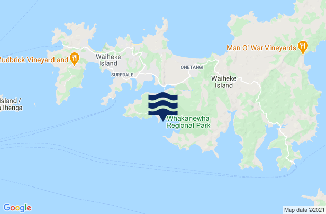 Mapa de mareas Kauaroa Bay, New Zealand