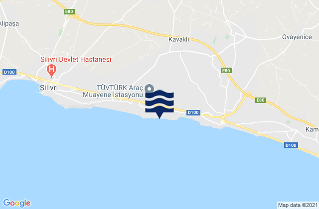 Mapa de mareas Kavaklı, Turkey