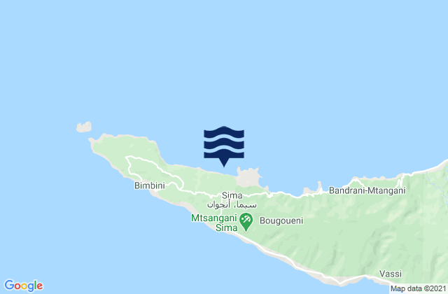Mapa de mareas Kavani, Comoros