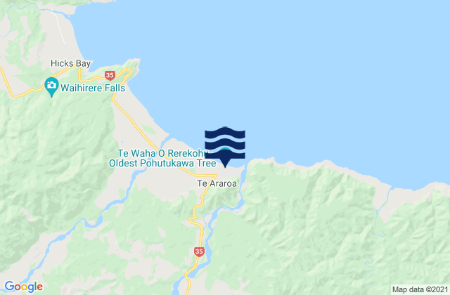 Mapa de mareas Kawakawa Bay, New Zealand
