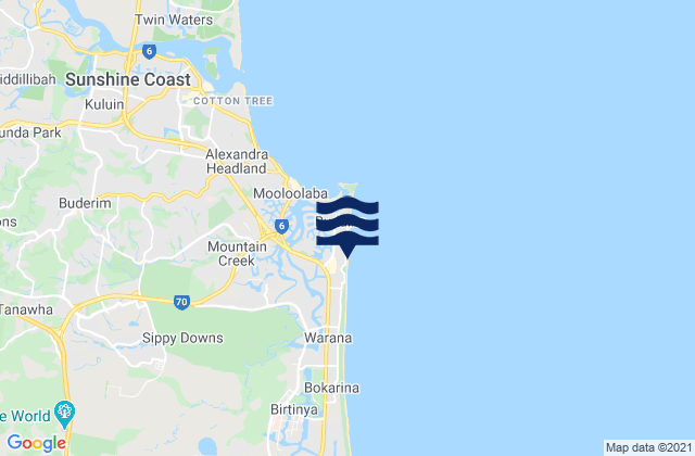 Mapa de mareas Kawana Beach, Australia