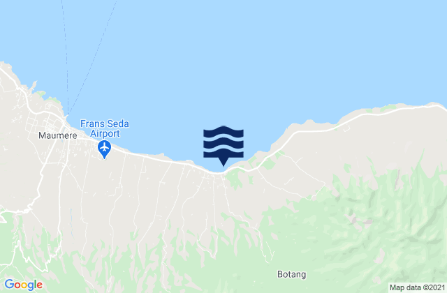Mapa de mareas Kawapante, Indonesia