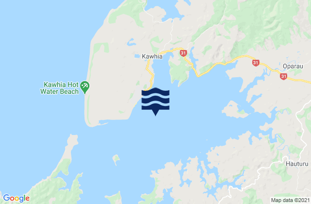 Mapa de mareas Kawhia Harbour, New Zealand