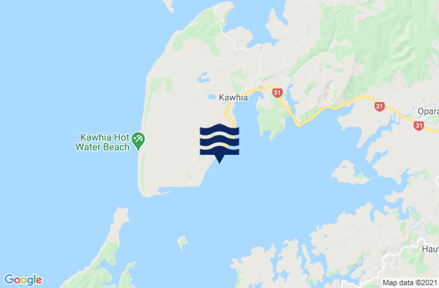 Mapa de mareas Kawhia, New Zealand