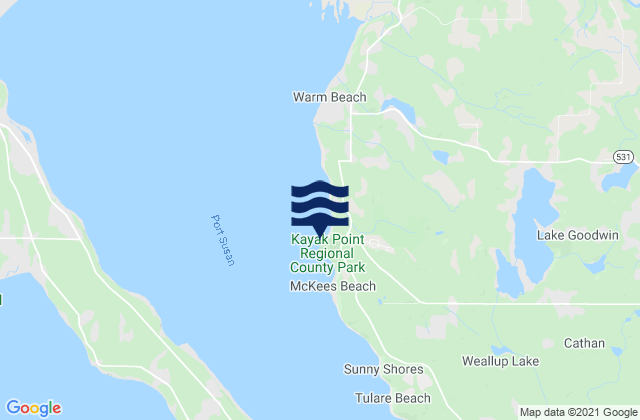 Mapa de mareas Kayak Point, United States
