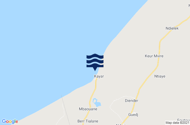 Mapa de mareas Kayar, Senegal