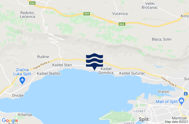 Mapa de mareas Kaštel Kambelovac, Croatia