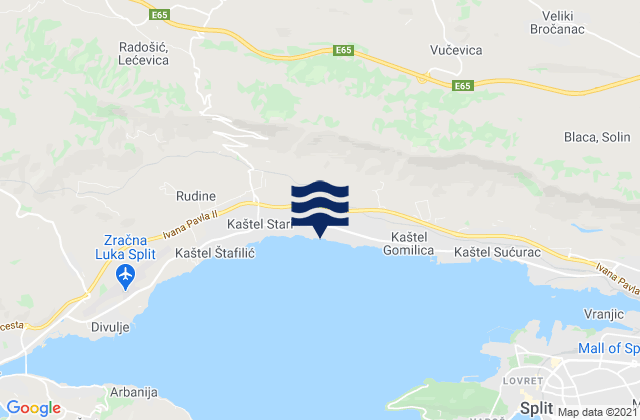 Mapa de mareas Kaštel Lukšić, Croatia