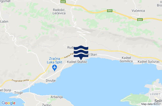 Mapa de mareas Kaštel Novi, Croatia