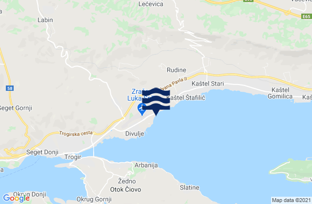 Mapa de mareas Kaštela, Croatia