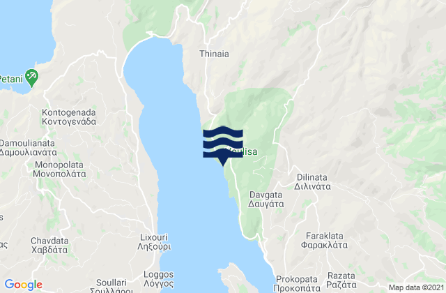 Mapa de mareas Kefallonia Regional Unit, Greece