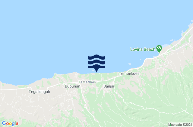Mapa de mareas Kelodan, Indonesia