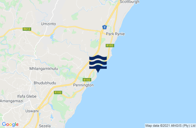 Mapa de mareas Kelso (Happy Wanderers), South Africa