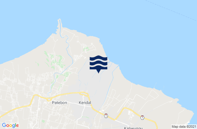 Mapa de mareas Kendal, Indonesia