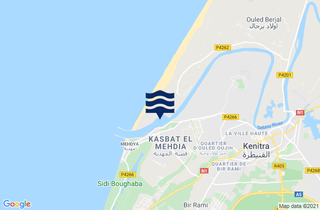 Mapa de mareas Kenitra, Morocco