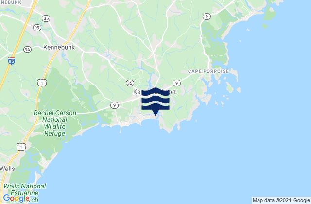 Mapa de mareas Kennebunkport, United States