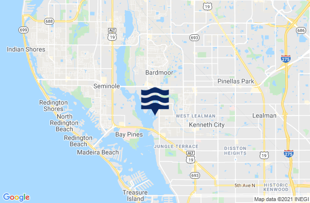 Mapa de mareas Kenneth City, United States