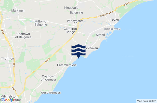 Mapa de mareas Kennoway, United Kingdom
