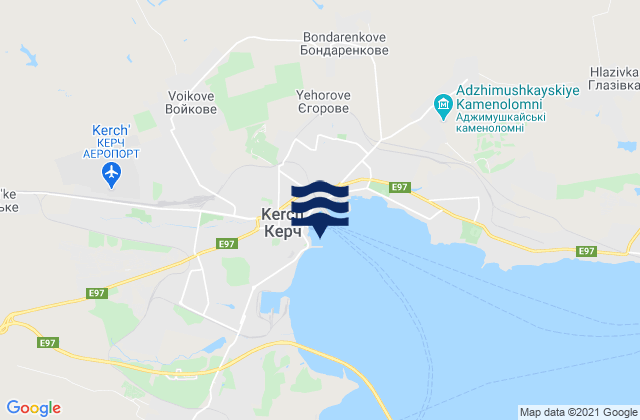 Mapa de mareas Kerch, Ukraine