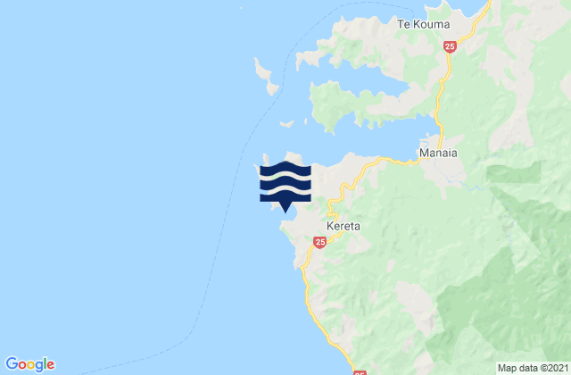 Mapa de mareas Kereta Bay, New Zealand