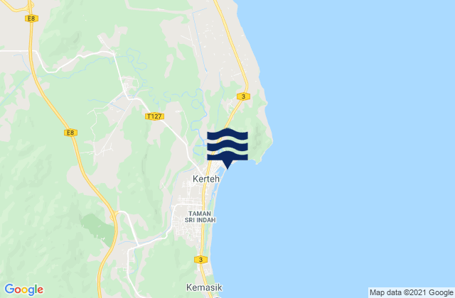 Mapa de mareas Kertih, Malaysia