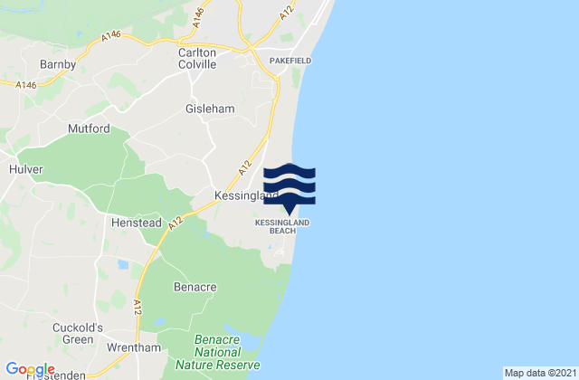 Mapa de mareas Kessingland, United Kingdom