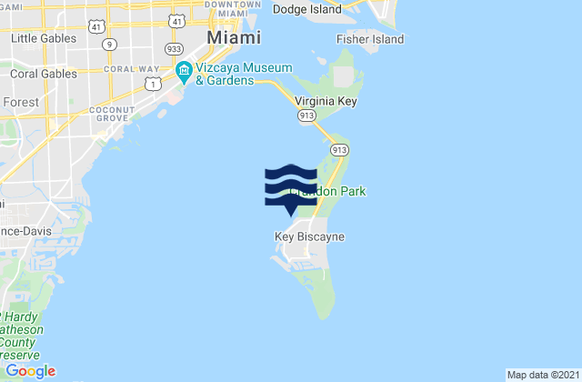Mapa de mareas Key Biscayne Yacht Club, United States