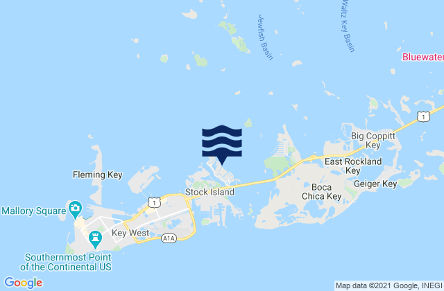 Mapa de mareas Key Haven Stock Island Channel, United States