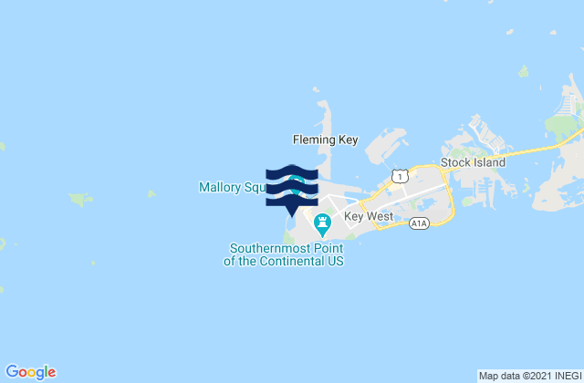 Mapa de mareas Key West (Naval Base), United States