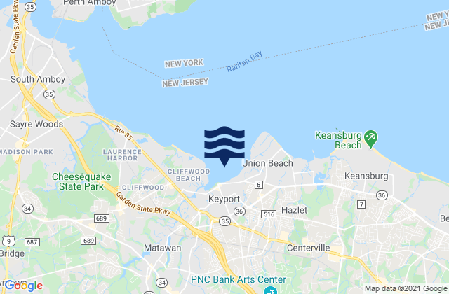 Mapa de mareas Keyport Harbor, United States