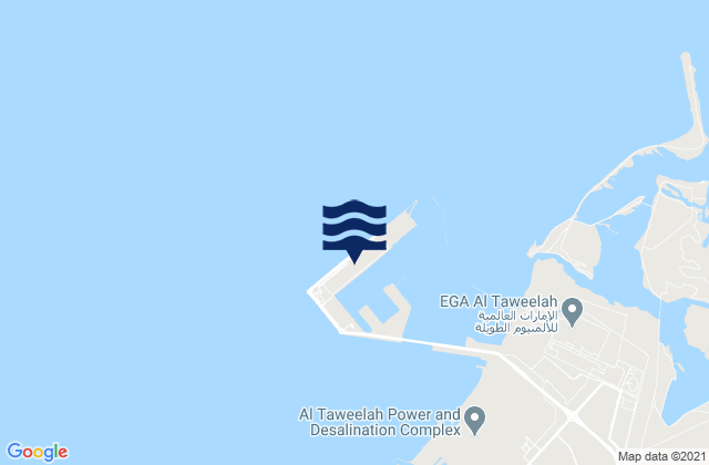 Mapa de mareas Khalifa Port, United Arab Emirates