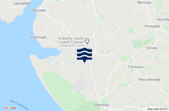 Mapa de mareas Kidwelly, United Kingdom