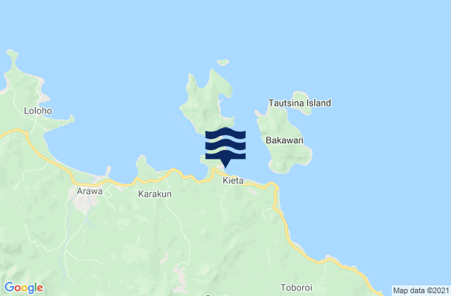 Mapa de mareas Kieta, Papua New Guinea