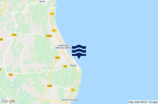Mapa de mareas Kijal, Malaysia