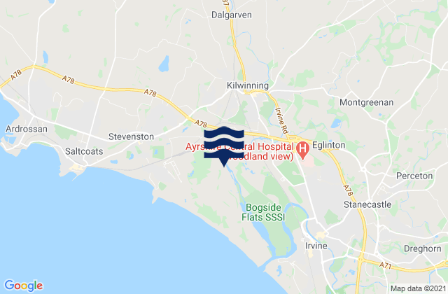 Mapa de mareas Kilbirnie, United Kingdom