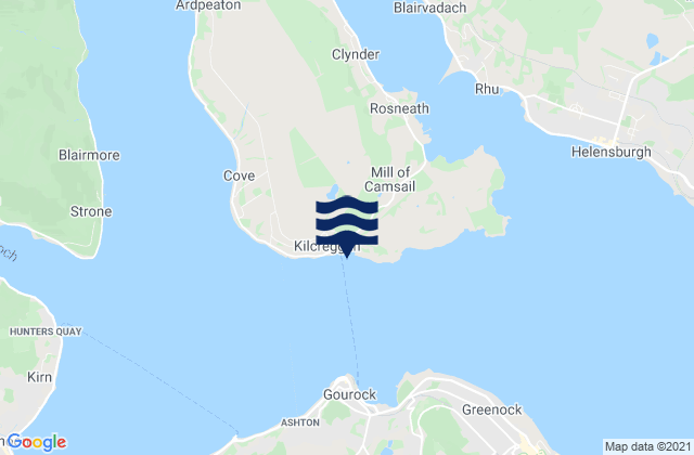 Mapa de mareas Kilcreggan Bay, United Kingdom