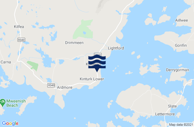 Mapa de mareas Kilkieran Cove, Ireland