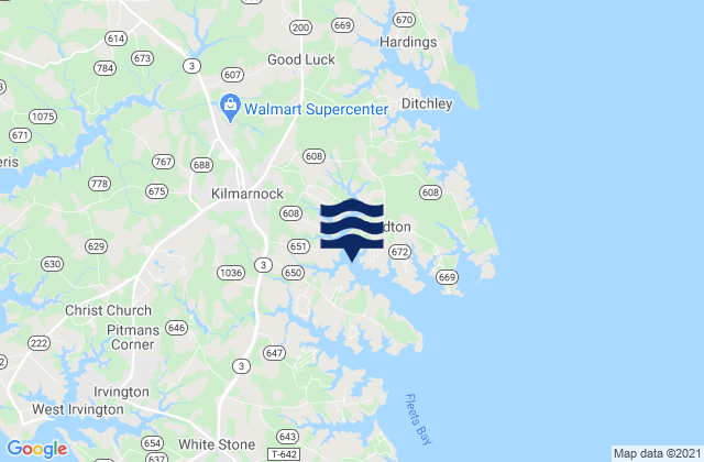Mapa de mareas Kilmarnock, United States